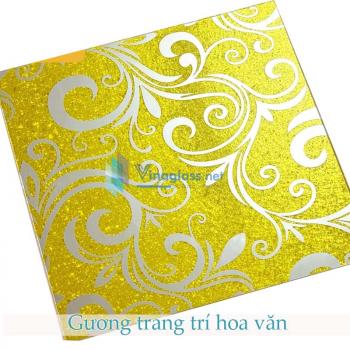 Mẫu gương trang trí hoa văn